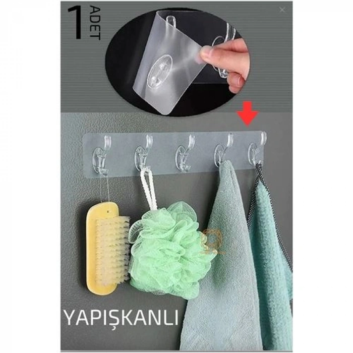 5 Pinli Yapışkanlı Askı Xenoty Design 716049