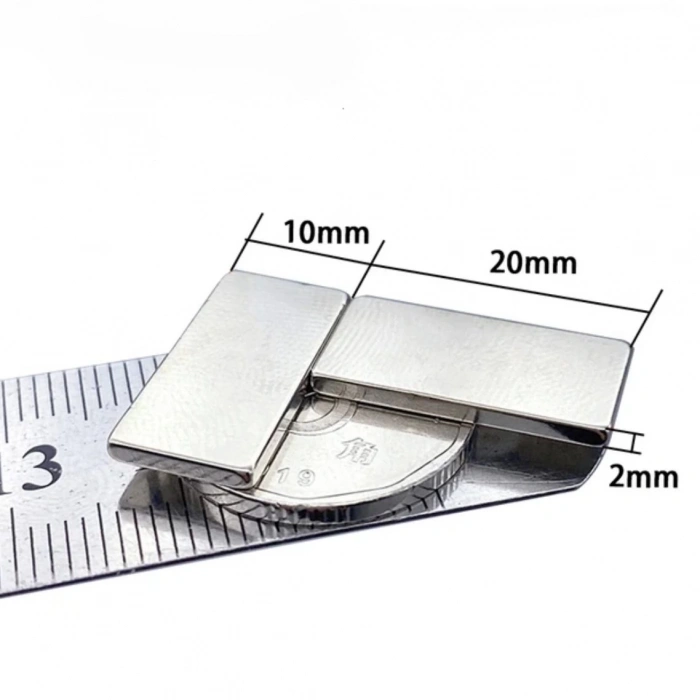 50 Adet 20x10x2 Mm Neodyum Mıknatıs Köşeli Magnet N35 Nikel Kaplama Güçlü Kaliteli Dayanıklı