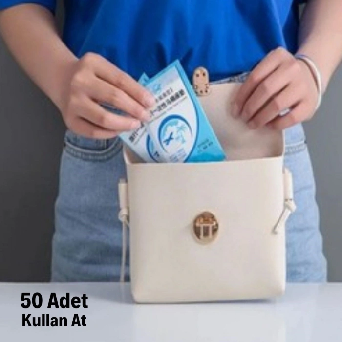 50 Adet Kullan At Pratik Kullanımlı Hijyenik Klozet Kapağı Poşeti (4887)