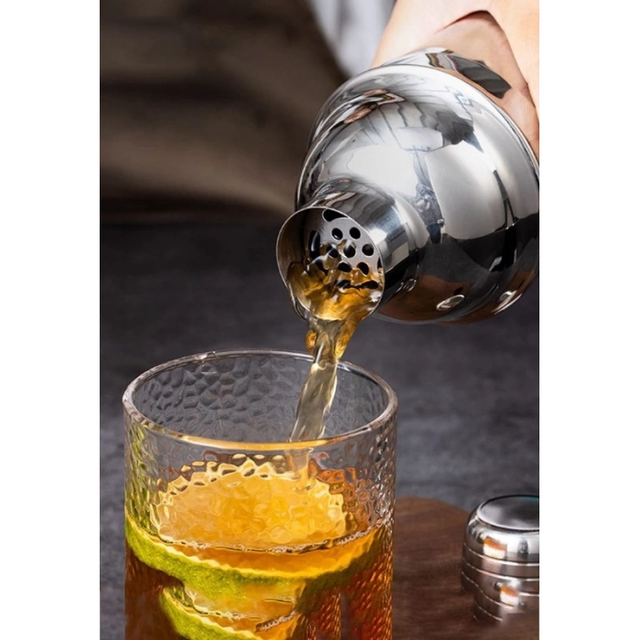 500 ml Shaker Kokteyl Hazırlama Kabı Bardağı Kokteyl Karıştırıcı Komple Çelik 