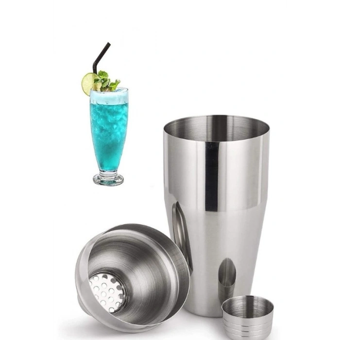 500 ml Shaker Kokteyl Hazırlama Kabı Bardağı Kokteyl Karıştırıcı Komple Çelik 