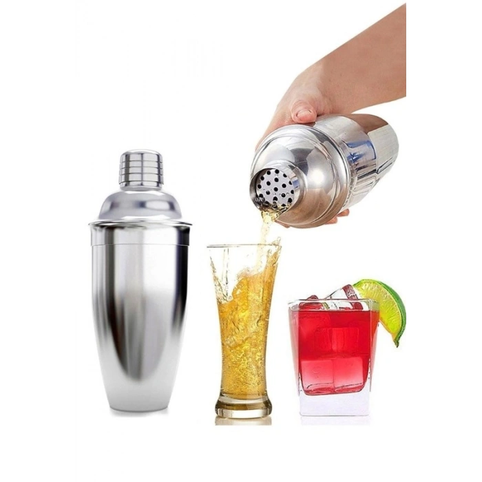 500 ml Shaker Kokteyl Hazırlama Kabı Bardağı Kokteyl Karıştırıcı Komple Çelik 