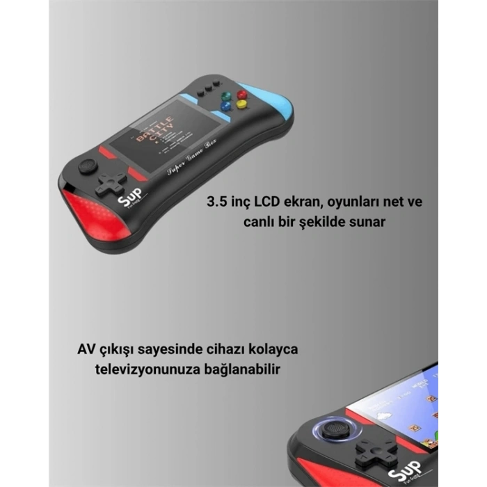 500 Retro Oyunlu Taşınabilir El Konsolu – X7m Modeli