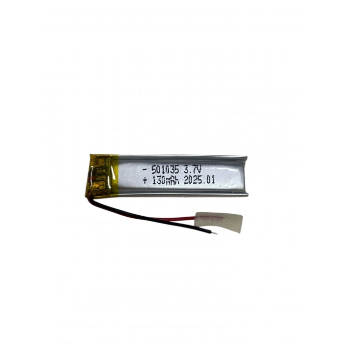 501035 3.7V 130mAh Li-Polymer Pil (Devreli/1.5A)