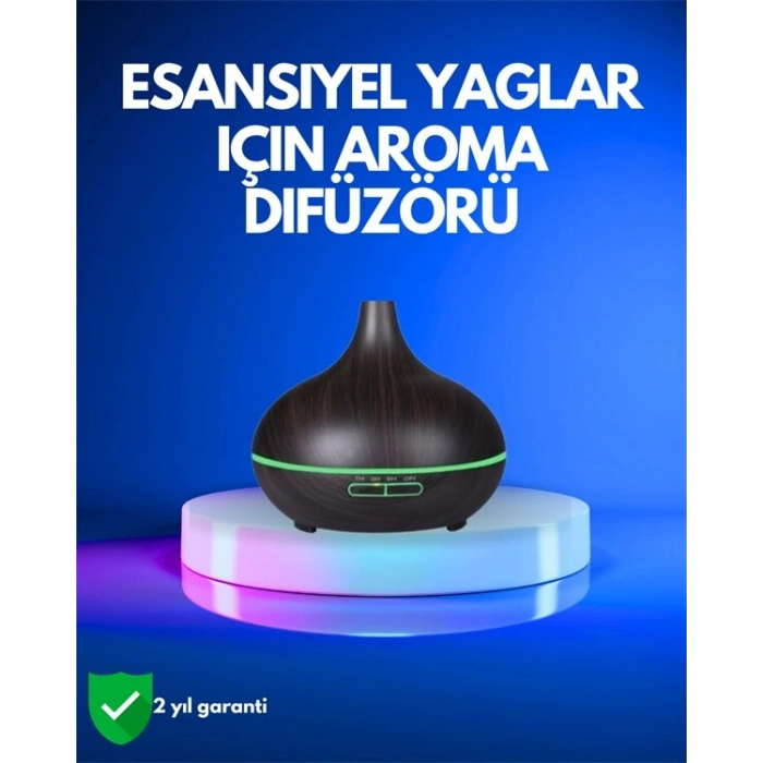 550 Ml Kapasiteli Ultrasonik Difüzör – Yağsız Nemlendirici Kullanımıyla Uyumlu