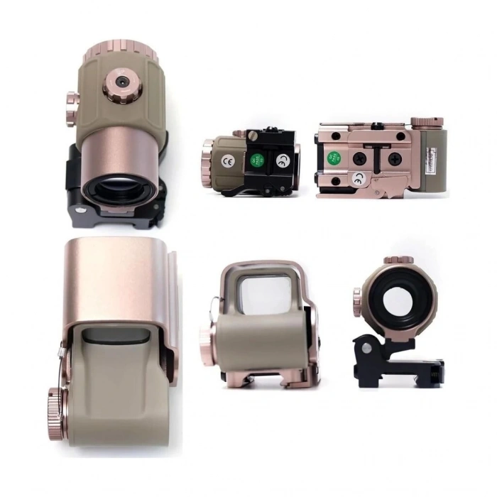 558-g43 Xps2 Hedef İşaretleyici Red Dot - Holografik Nişangâh, 5x Büyütmeli Set Çöl Rengi