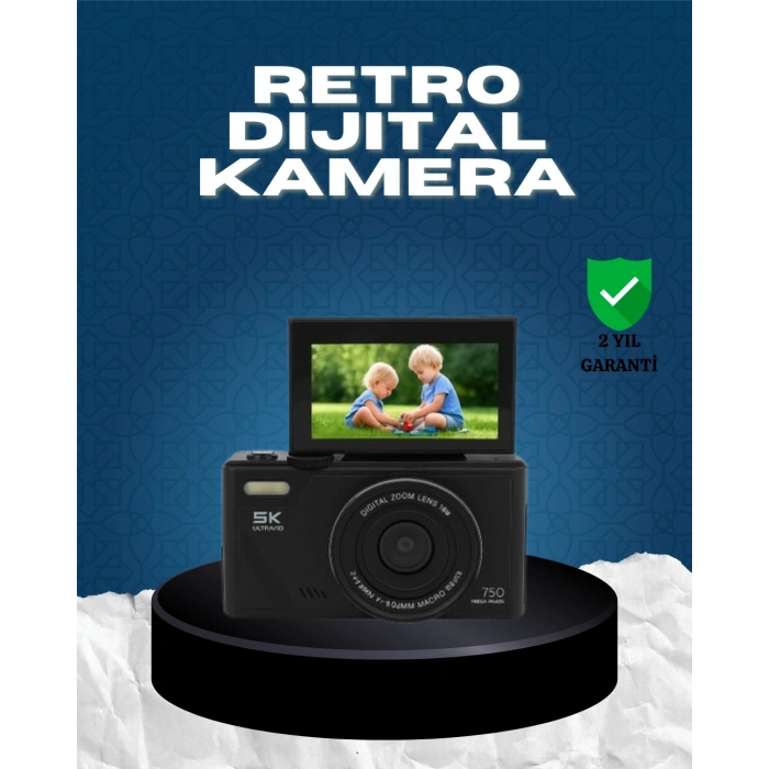 5k Uhd Dijital Kamera 75mp Sensör 18x Zoom Stabilizasyonlu