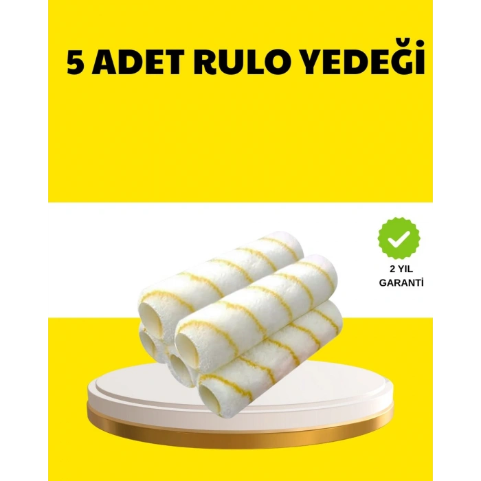 5’li İnce İşçilik Boya Rulo Seti Pürüzsüz Ve Eşit Kaplama