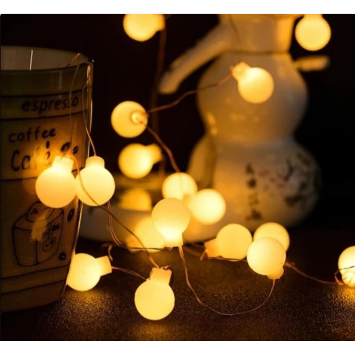 5M 28 Led Kırmızı Işık Şeffaf Kablo Fişli Eklemeli MZ-18-21