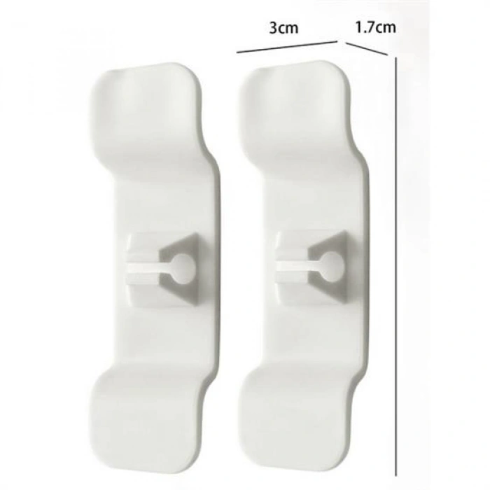 6'lı Pratik Kablo Toparlayıcı Yapışkanlı Klips Mutfak Air Fryer Kettle Kahve Tost Makinası (4887)