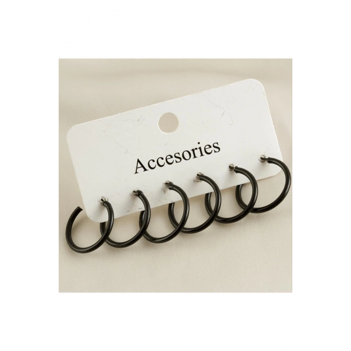 6 Adet Boru Halka Küpe 2 cm