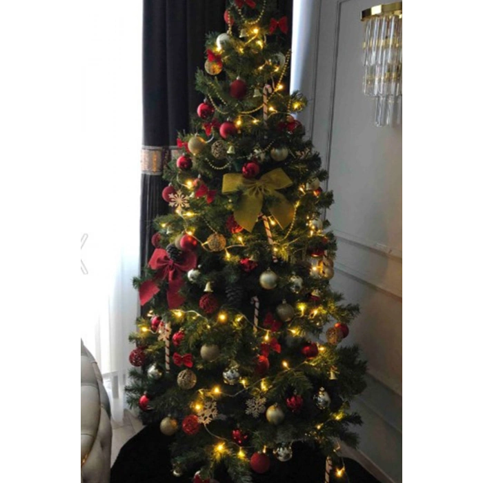 6 Adet Mini Çan Süs Yılbaşı Çam Ağacı Süsü 4 cm Altın Sarısı Kurdeleli Zil Gold Yılbaşı Çam Ağacı