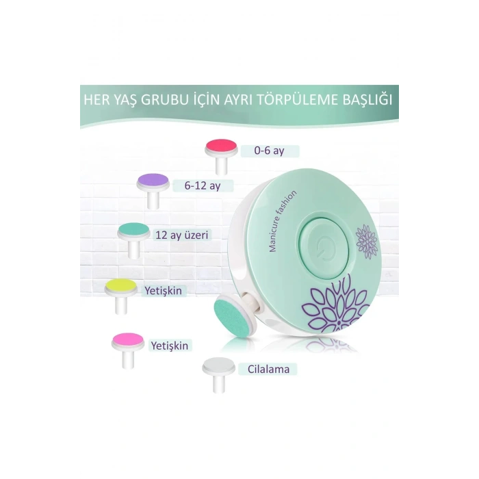 6 Başlıklı Pilli Tırnak Törpüsü ( Bebekler Kullanılabilir )  (4887)