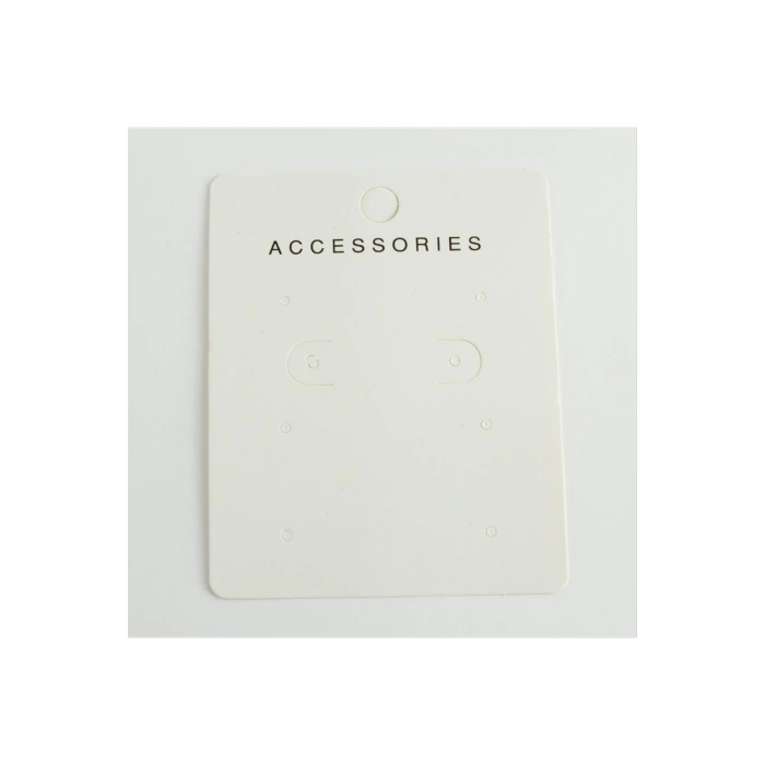 6 Delikli Beyaz Lüx Küpe Kartı