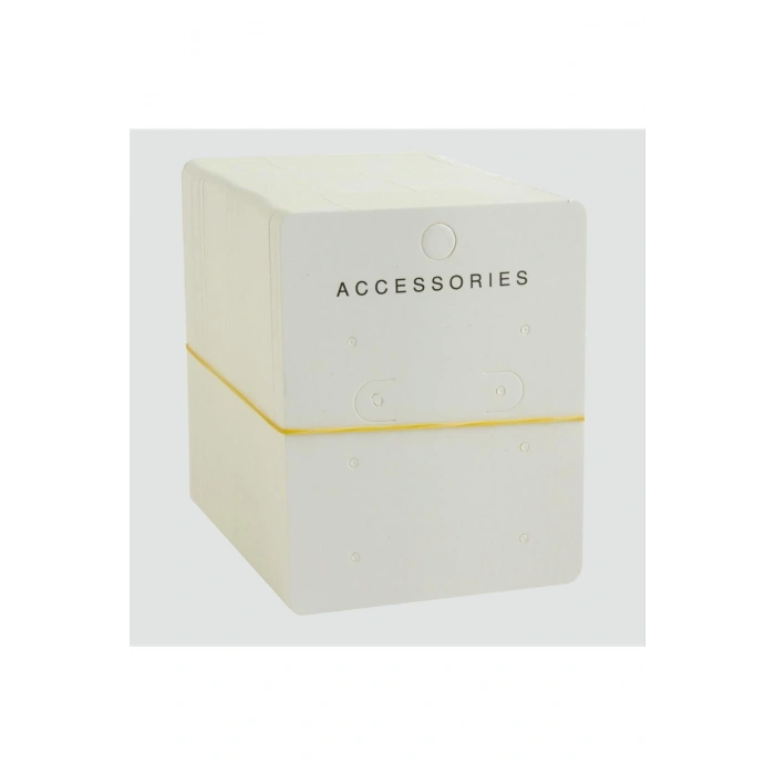 6 Delikli Beyaz Lüx Küpe Kartı