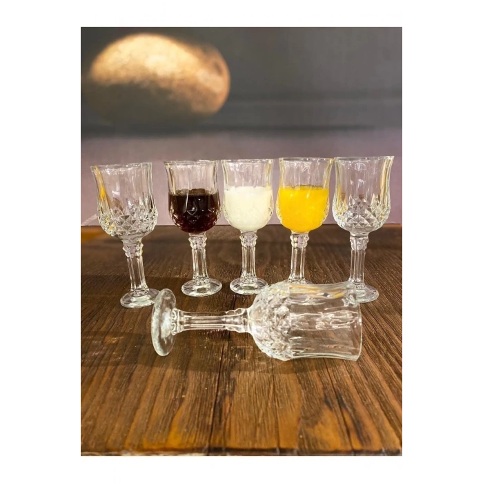 6lı Larin Kahve Yanı Su Bardağı Şeffaf Renk -70682