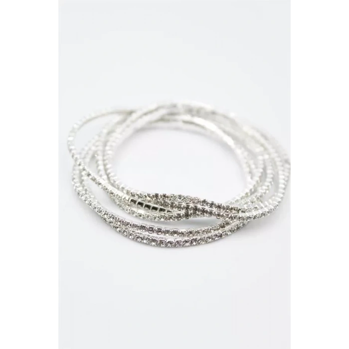 6lı Lastikli Bileklik - Gümüş