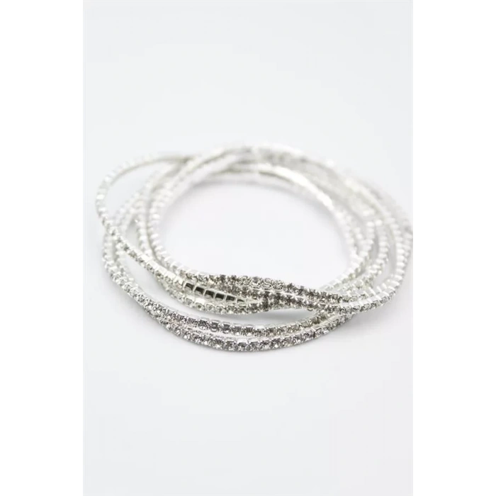 6lı Lastikli Bileklik - Gümüş