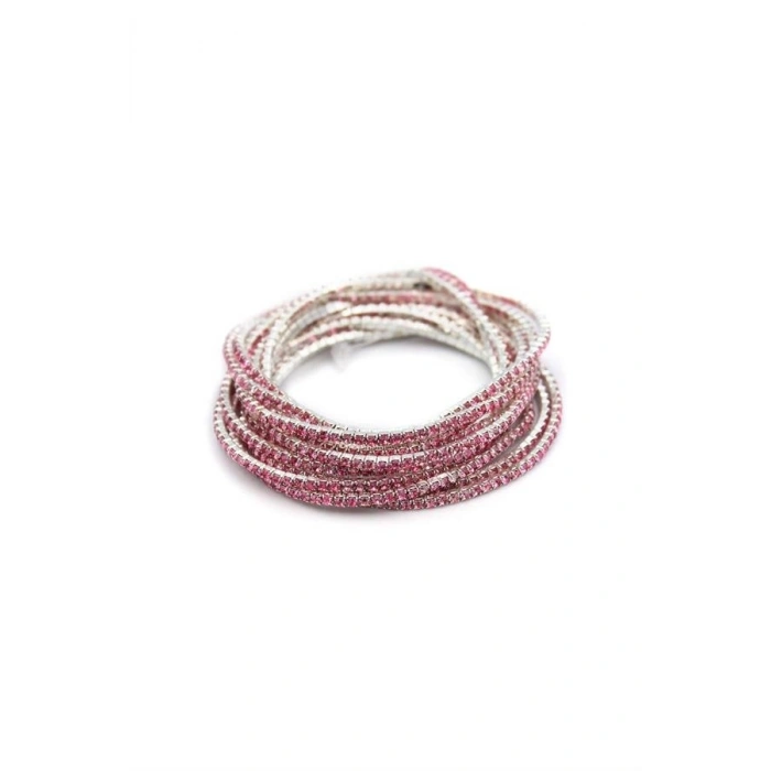 6lı Lastikli Bileklik - Pembe