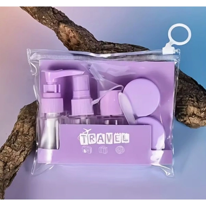 6 Parça Renkli Kapaklı Seyahat İçin Boş Şişe Seti (4887)