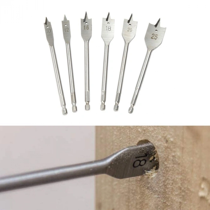 6 Parça Tahta Ahşap Oyma Yaprak Matkap Ucu Seti (4887)