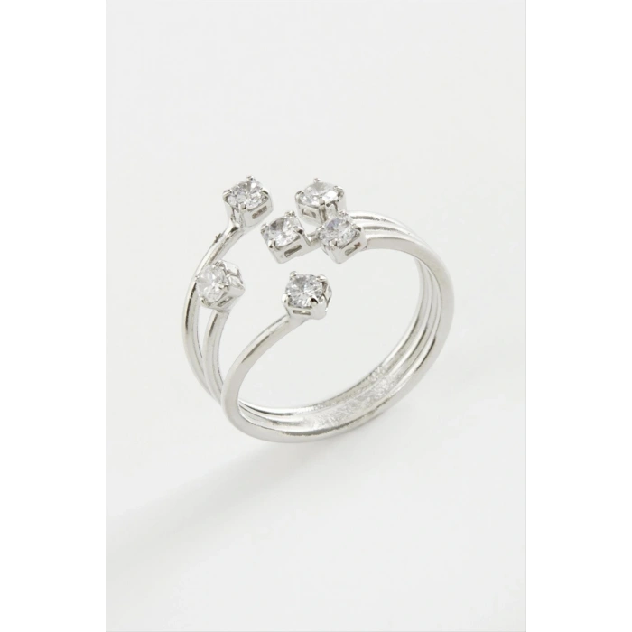 6 Zirkon Taşlı Yüzük