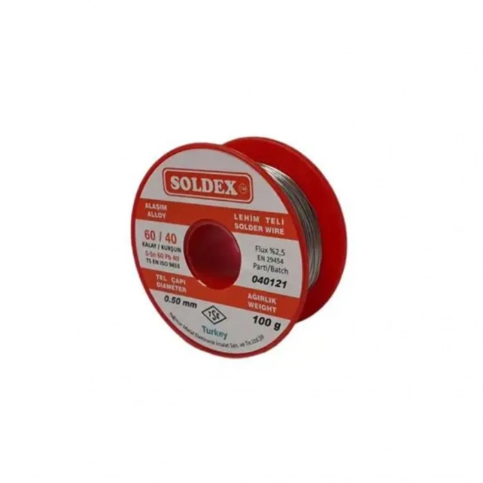 60/40 Lehim Teli 100 gr 0,50 mm (Sn:60 / Pb:40)
