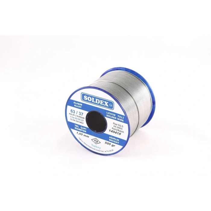 63-37 Lehim Teli 500 Gr 0,75 Mm - Sn:63 / Pb:37