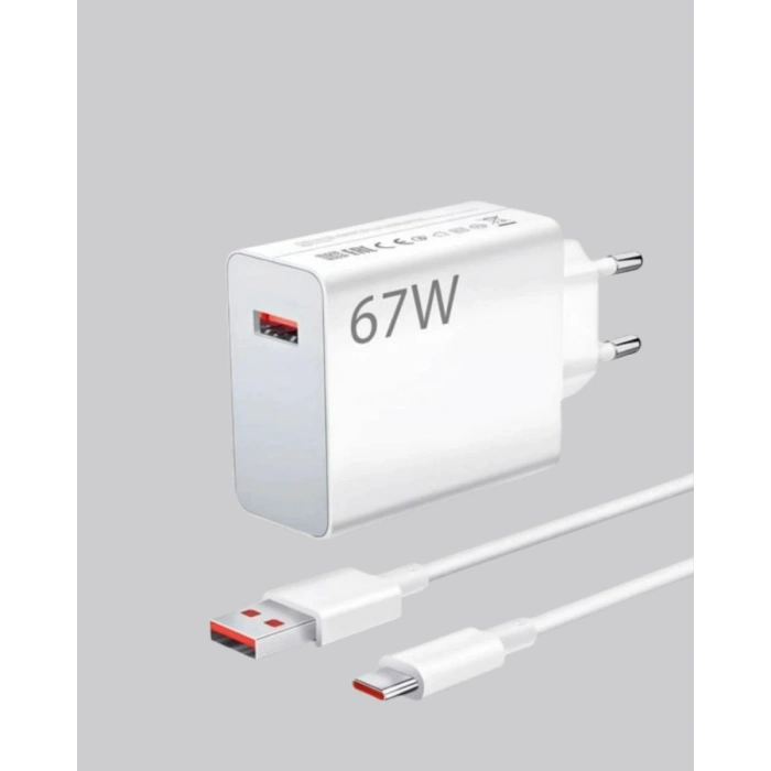67 Watt Type C Şarj Adaptörü Poco X3 X4 X5 Pro Uyumlu