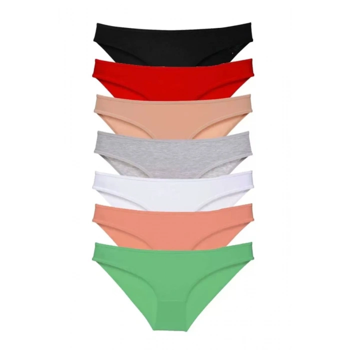 7 Adet Süper Eko Set Likralı Kadın Slip Külot Set 1