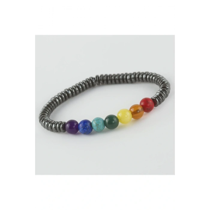 7li Doğaltaş Çakra Bileklik