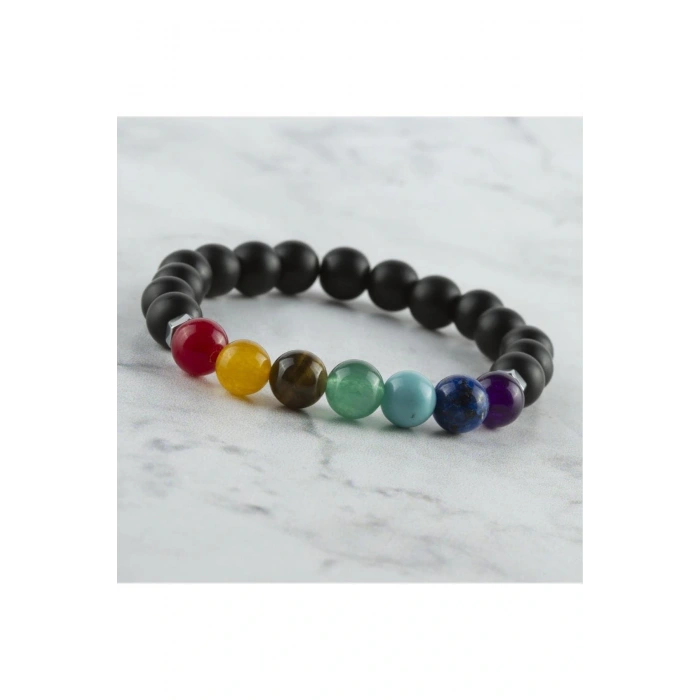 7li Doğaltaş Çakra Bileklik