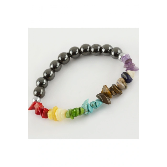 7li Doğaltaş Çakra Bileklik