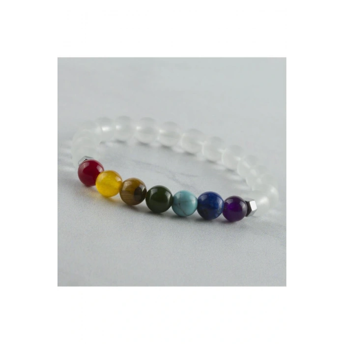 7li Doğaltaş Çakra Bileklik