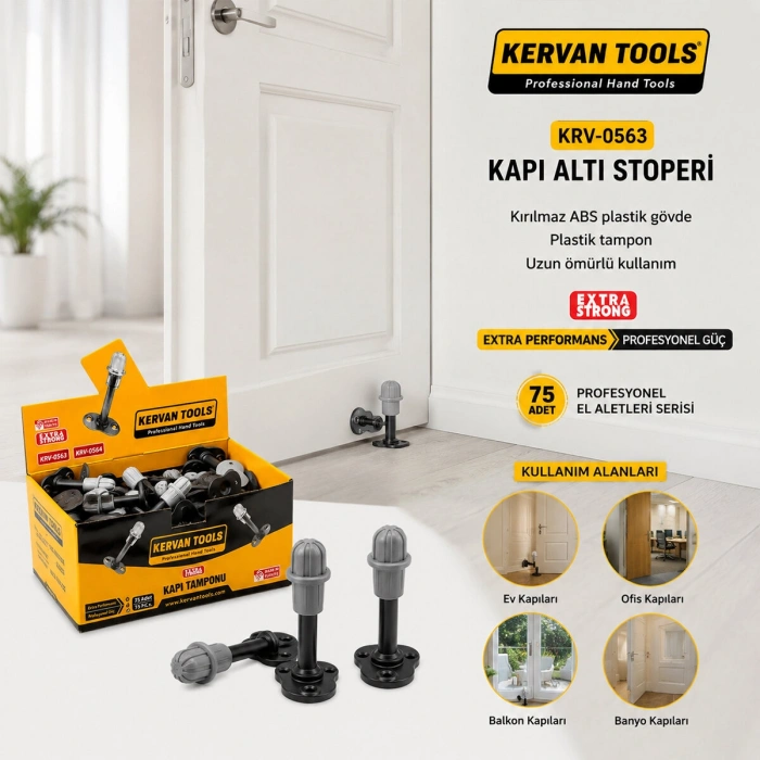 75 ADET KAPI ALTI STOPERİ - TAMPON PLASTİK (4887)