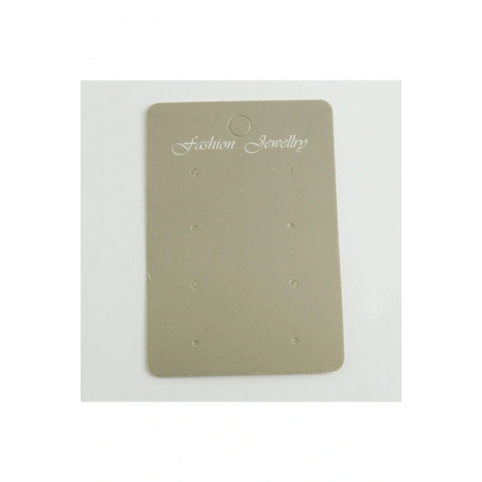 8 Delikli Gri Renkli Küpe Kartı