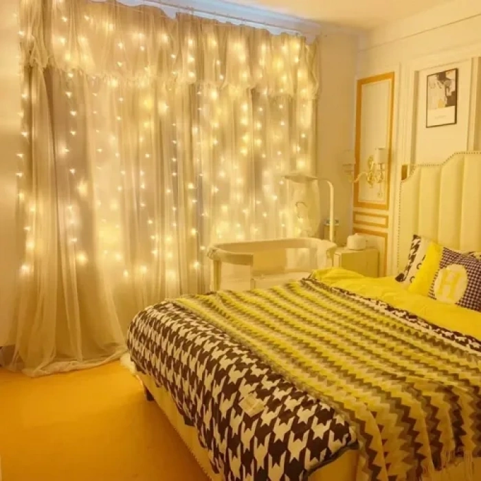 8 Fonksiyonlu Uzaktan Kumandalı Günışığı Perde Peri Led