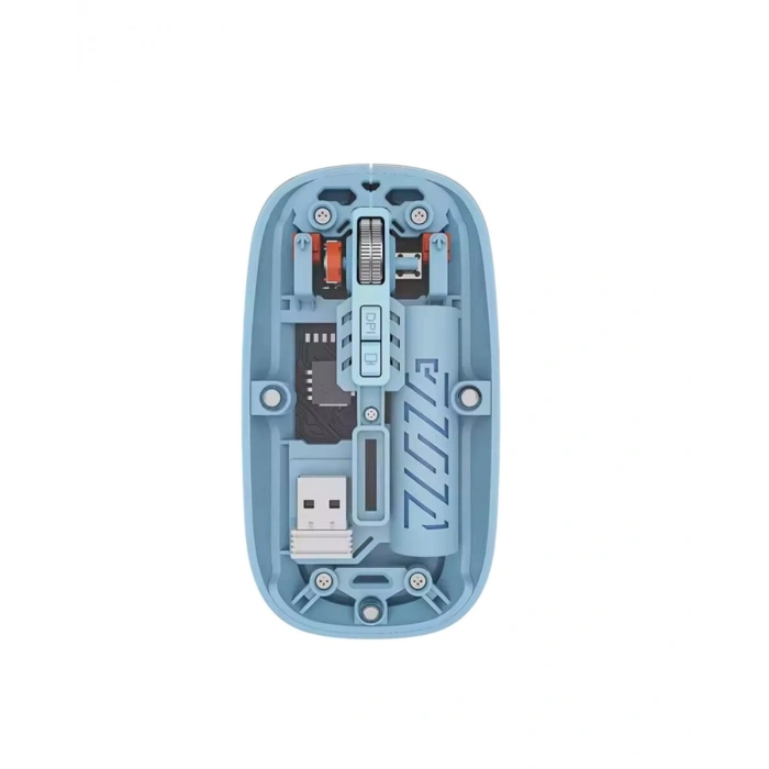 800 1600 Dpı Ayarlanabilir Mavi Kablosuz Mouse Pilli