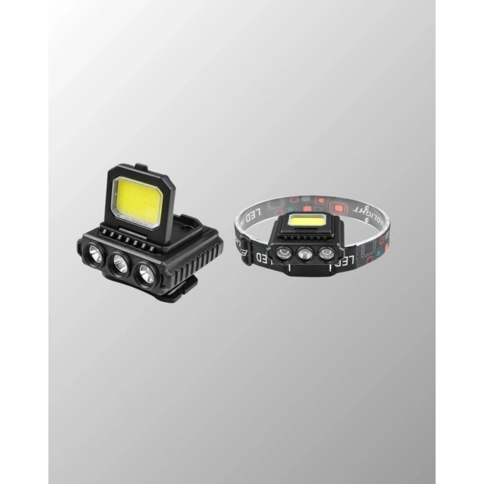 800 Lumen Led Kafa Lambası Cob Ve Xpe Led Type C Şarjlı Ayarlanabilir