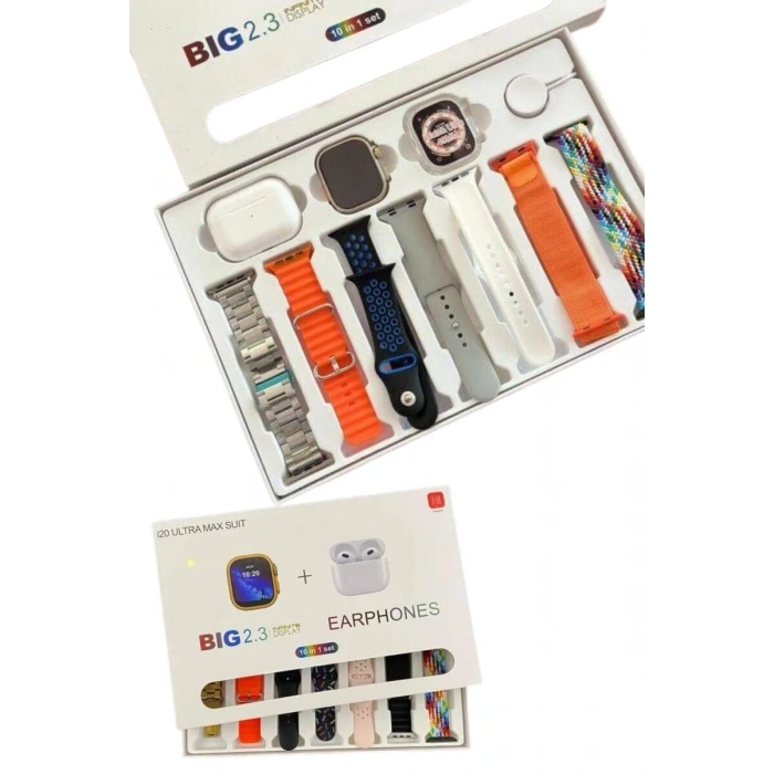 9 Ultra Akıllı Saat 49mm 2inç Ekran 7 Kordonlu Ve Bluetooth Kulaklık