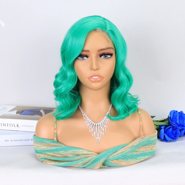 Açık Yeşil Yan Tül Peruk