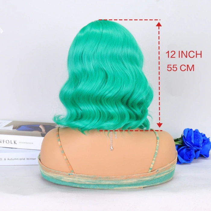 Açık Yeşil Yan Tül Peruk