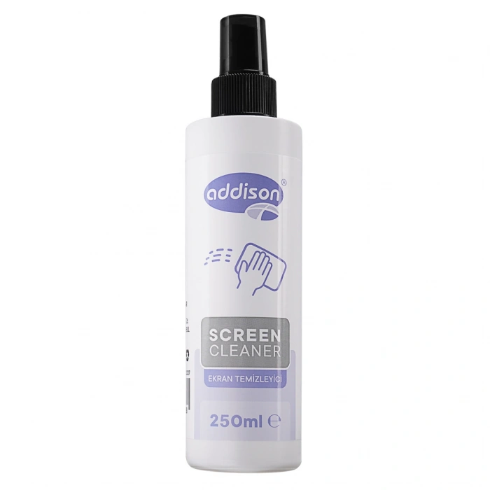 Addıson 300871 Ekran Temizleyici Sprey 250ml. Microfiber Bez İle Birlikte(1923)