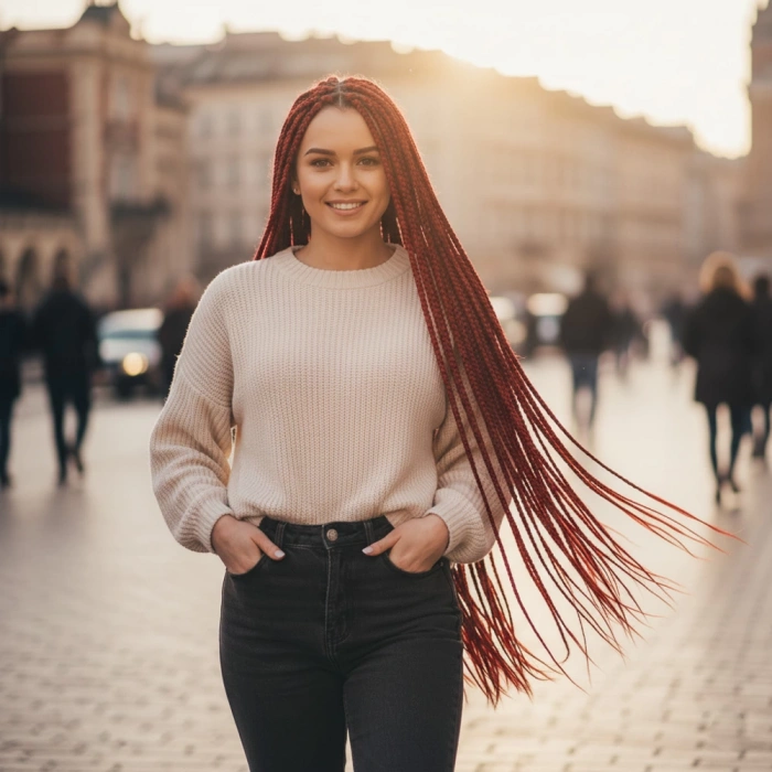 Afrika Örgüsü Ve Rasta İçin Sentetik Saç - Açık Kızıl