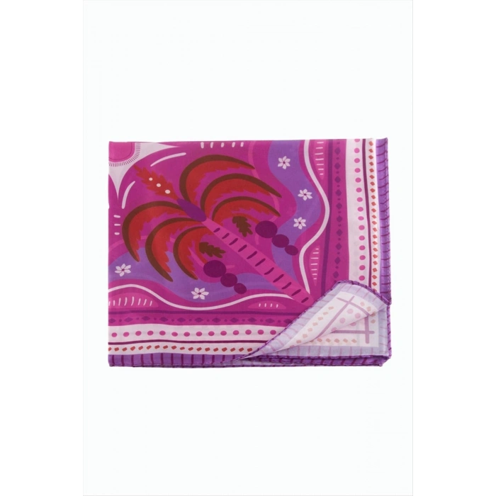 Ağaç Desenli Zr Şifon Fular 50*50 cm