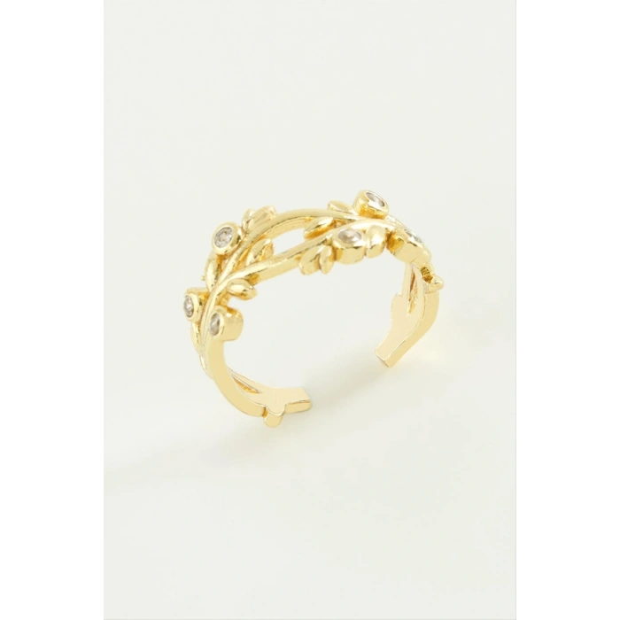 Ağaç Taşlı Metal Yüzük