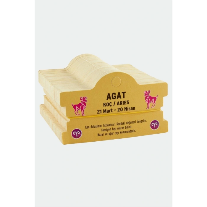 Agat & Koç Burç Bileklik Kartı