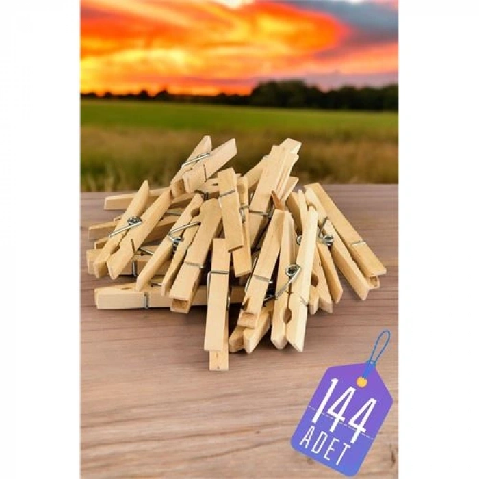 Ahşap Çamaşır Mandalı 144 ADET 714299