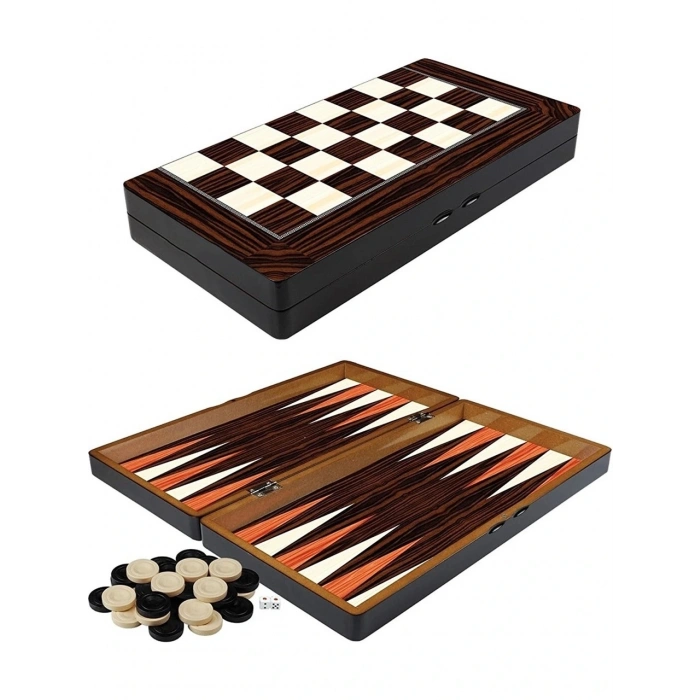 Ahşap Tavla Takımı Büyük Boy