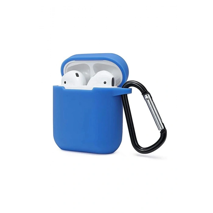 Airpods 2 (2.nesil) Sert Silikon Kılıf - Mavi